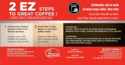 Ezway Reusable Flexible Oval Permanent Coffee Filter