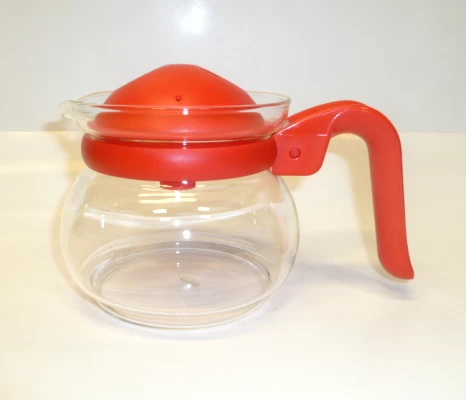 Pyrex 2 Cups Coffee / Tea Glass Pot Red 2 Pyrex 2 Cups Coffee / Tea Glass Pot Red - Image 2