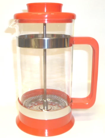 Deluxe 8 Cup PYREX Red Plastic French Coffee & Tea Press 3 Deluxe 8 Cup PYREX Red Plastic French Coffee & Tea Press - Image 3