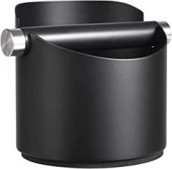 Deluxe Stainless Steel Black Large Knock Box