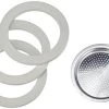 Bialetti Replacement Silicone Gaskets + Filter For BRIKKA 4 Cups Coffee Makers