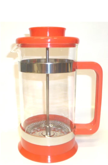 Deluxe 3 Cup PYREX Red Plastic French Coffee / Tea Press 2 Deluxe 3 Cup PYREX Red Plastic French Coffee / Tea Press - Image 2