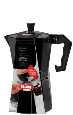 Ibili 1 Cups - 70ml Bahia Black Espresso Maker