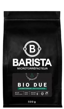 Café Barista BIO DUE ESPRESSO Medium Blend Coffee Beans 500 Gr / 1.1 Ibs -Café Essentials Shop phpRtFqAi