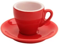 Nuova Point Milano Red 155ml Cappuccino Cup And Saucer Set Of 6
