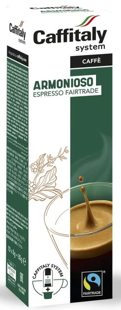 Caffitaly ARMONIOSO Espresso Fairtrade Blend Coffee Capsule - Pack Of 10