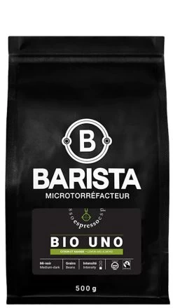 Café Barista BIO UNO ESPRESSO Medium Blend Coffee Beans 500 Gr / 1.1 Ibs -Café Essentials Shop phpfrusSI