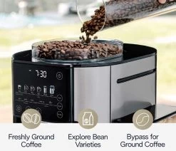 DeLonghi TrueBrew Automatic DRIP WITH CARAFE Stainless Coffee Machine #CAM51035M + FREE COFFEE -Café Essentials Shop phpgV337M 5