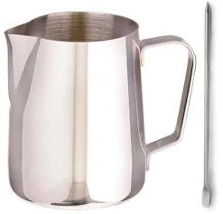 Deluxe 20oz - 600ml Stainless Steel Milk Jug With Latte Art Pen