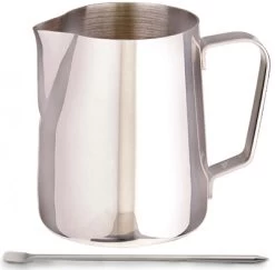 Deluxe 12oz - 350ml Stainless Steel Milk Jug With Latte Art Pen