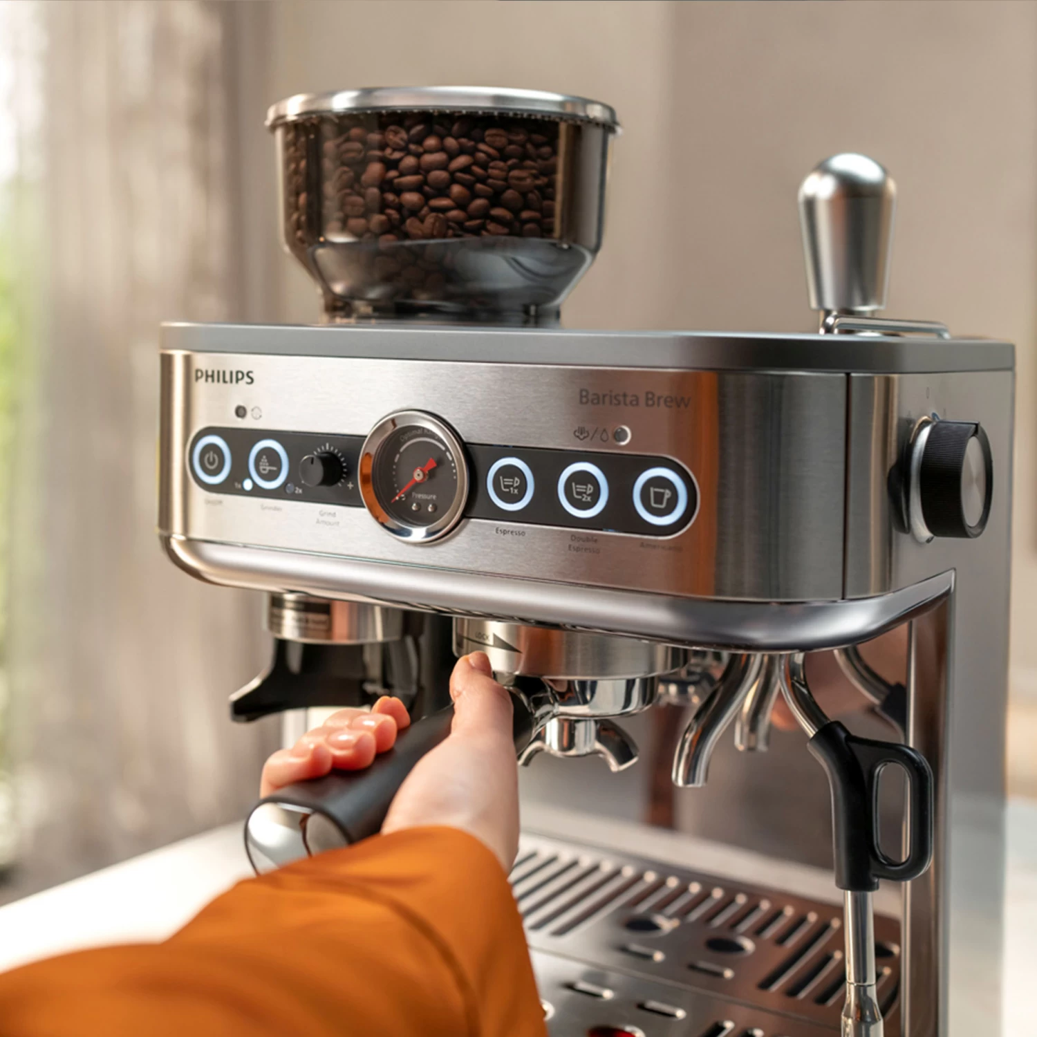 Philips Barista Brew (500 Gr Bean Container) Semi-Automatic Coffee Machine #PSA3228/01 + FREE COFFEE 2 Philips Barista Brew (500 Gr Bean Container) Semi-Automatic Coffee Machine #PSA3228/01 + FREE COFFEE - Image 2
